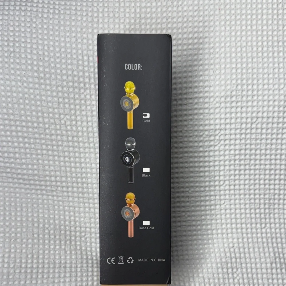 Gold Karaoke Microphone with Disco Light - WS-668 - Picture 3 of 5